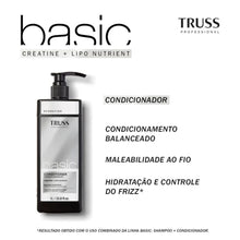 Carregar imagem no visualizador da galeria, Truss Basic Shampoo e Condicionador Profissional, Hidratante com Creatina e Óleo de Abacate, 1L, Kit com 2 unidades