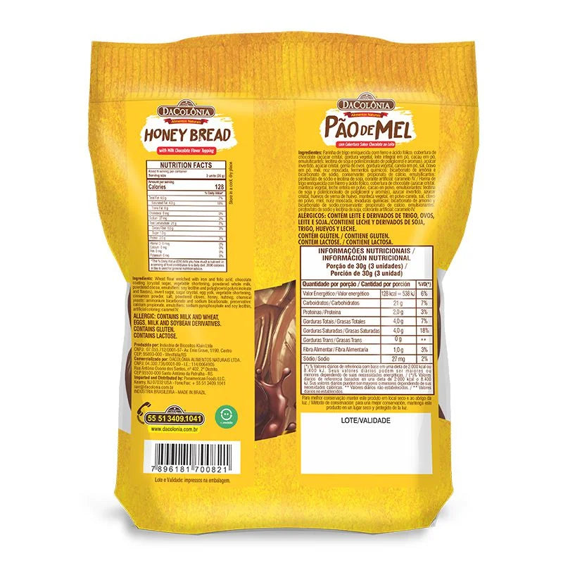Pão De Mel C/ Chocolate 170g