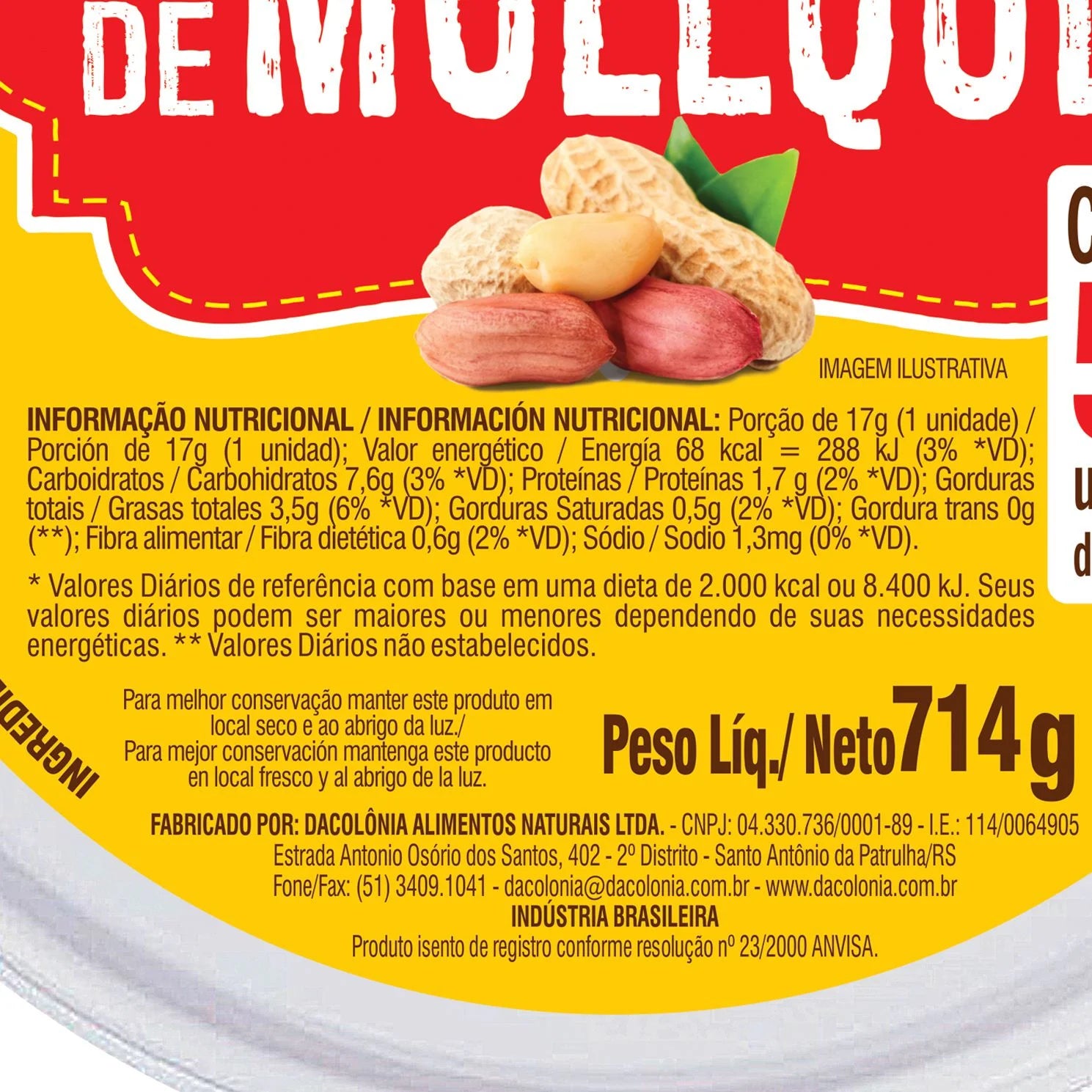 Pé-De-Moleque Pote 714g