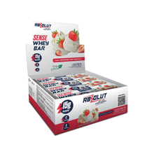 Carregar imagem no visualizador da galeria, Barrinha Sense Whey Bar Caixa Com 12un 540g Absolut Nutrition Morango Com Chantily