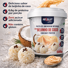 Carregar imagem no visualizador da galeria, Pasta De Amendoim Integral Gourmet Absolut 500g Sabor - beijinho e coco