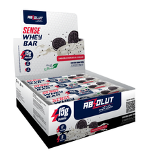 Carregar imagem no visualizador da galeria, Barrinha Sense Whey Bar Caixa Com 12un 540g Absolut Nutrition Cookies
