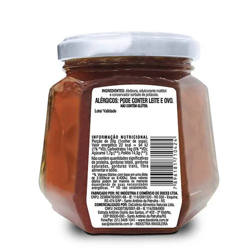 Doce De Abóbora Zero 270g