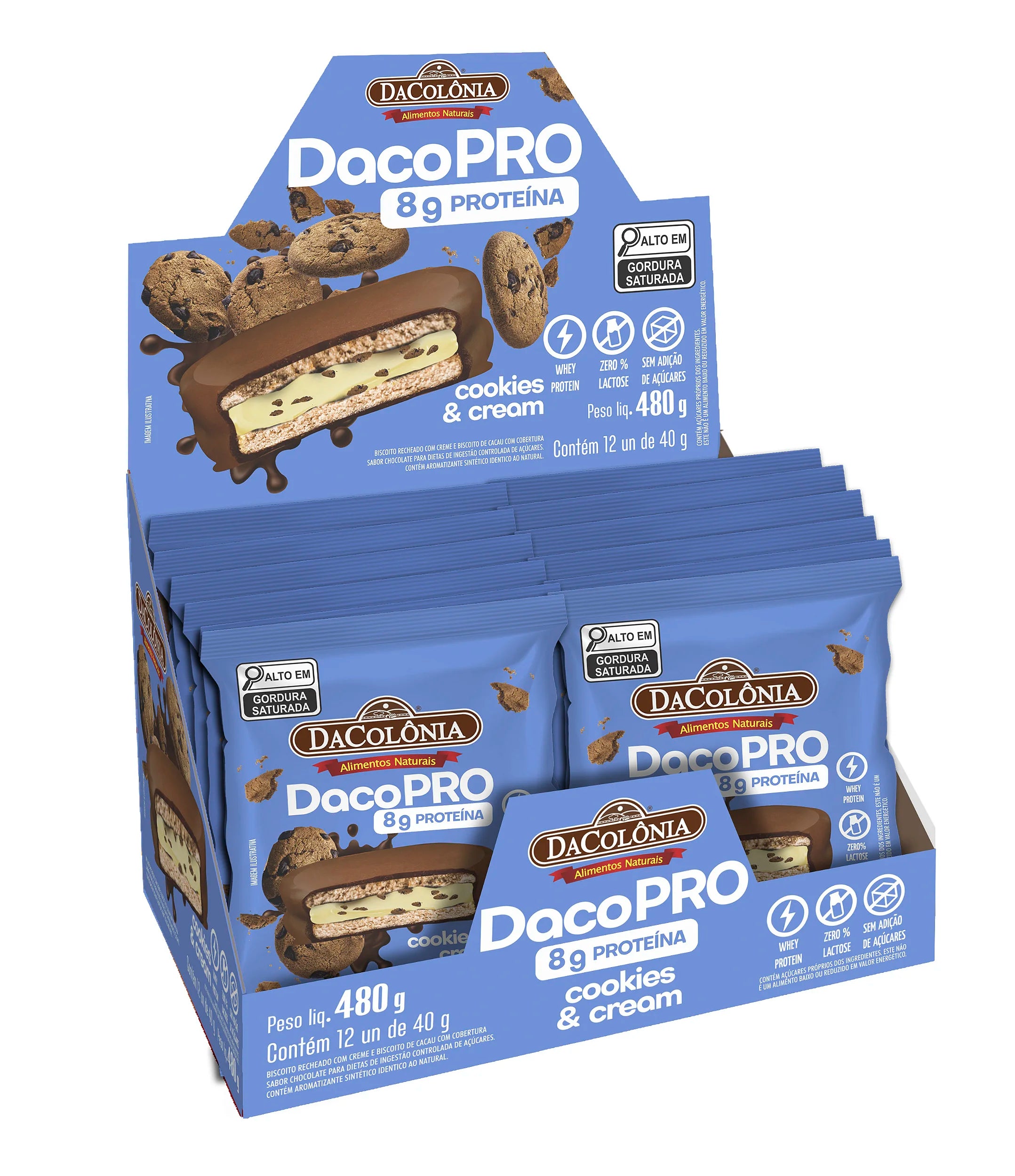 Dacopro Alfajor Protein Caixa C/12Un