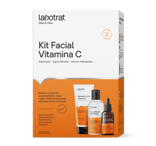 Carregar imagem no visualizador da galeria, Kit Vitamina C Labotrat Dermo Skin Sabonete Loção Micelar Hidratante
