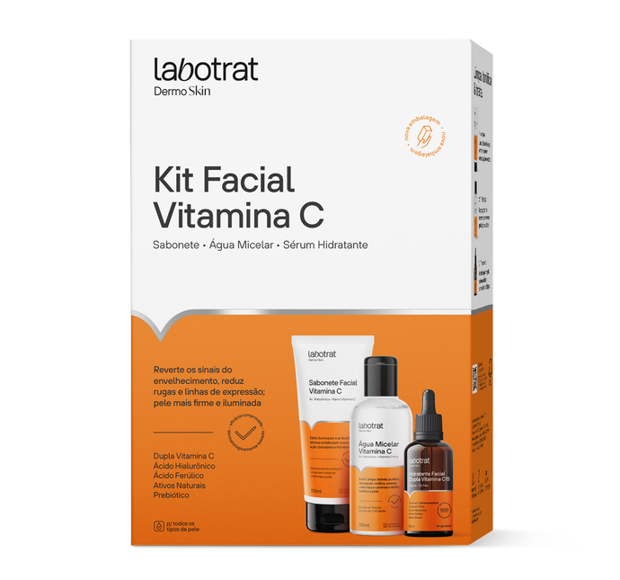 Kit Facial Vitamina C Dermo Skin C/ 3 Itens Labotrat