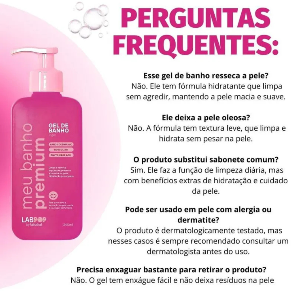 Gel de Banho Meu Banho Premium It Girl Labotrat 240g