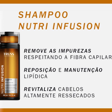 Carregar imagem no visualizador da galeria, Kit Nutri Infusion – Shampoo - 300ml, Condicionador - 300ml, Máscara - 180g e Necessaire
