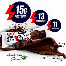 Carregar imagem no visualizador da galeria, Barra de Proteina Sense Whey Bar Zero Açúcar Adicionado Caixa 12 Unidades
