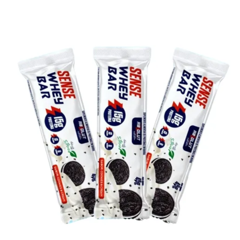 Barrinha Sense Whey Bar Caixa Com 12un 540g Absolut Nutrition Cookies