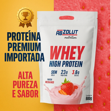 Carregar imagem no visualizador da galeria, Whey Protein Lut High Sabor Morango Refil 900g Absolut
