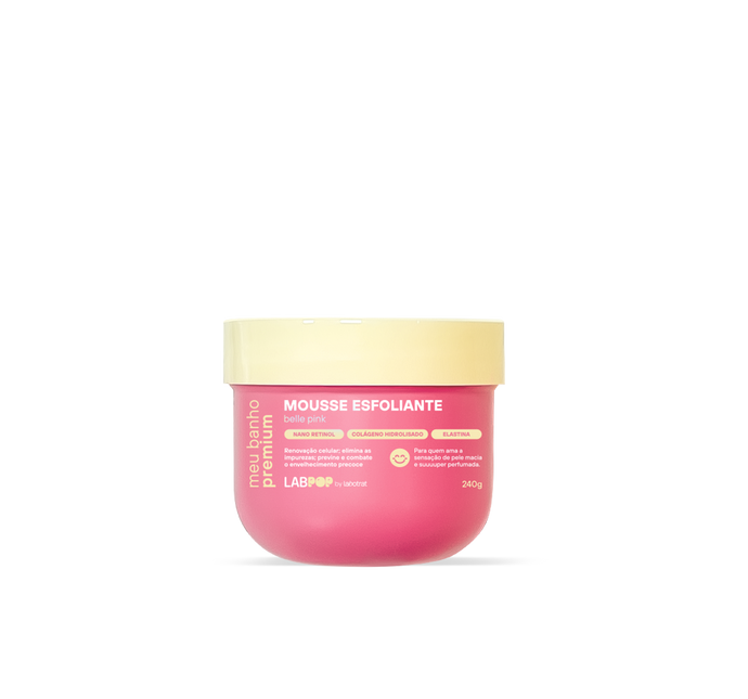 Mousse Esfoliante Belle Pink 240g Labpop