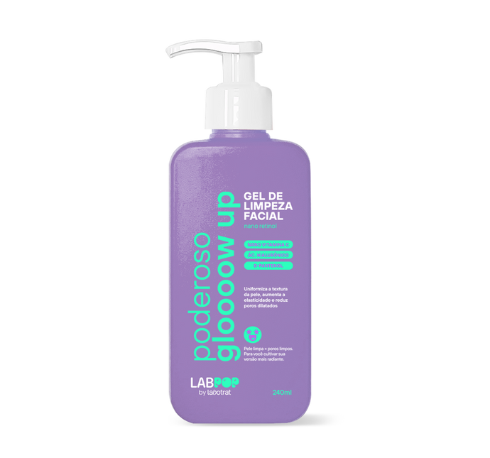 Gel De Limpeza Facial Poderoso Glow Up 240ml Labpop