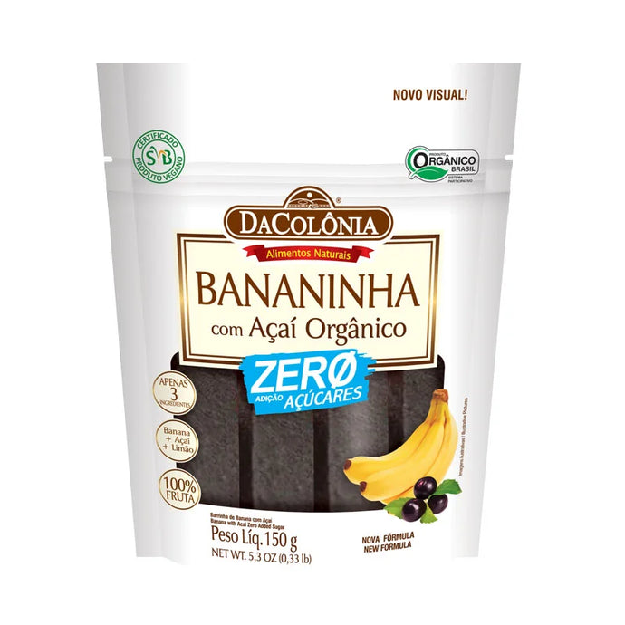 Barrinha De Banana Com Açaí Zero 150g