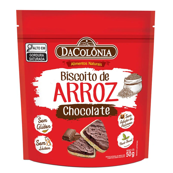 Biscoito De Arroz C/ Chocolate Zero 50g