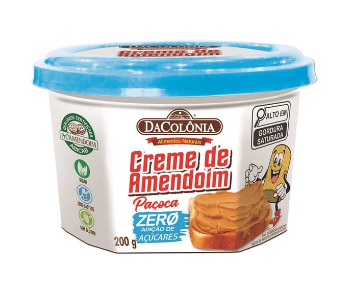 Creme De Amendoim Paçoca Zero Açúcar 200g